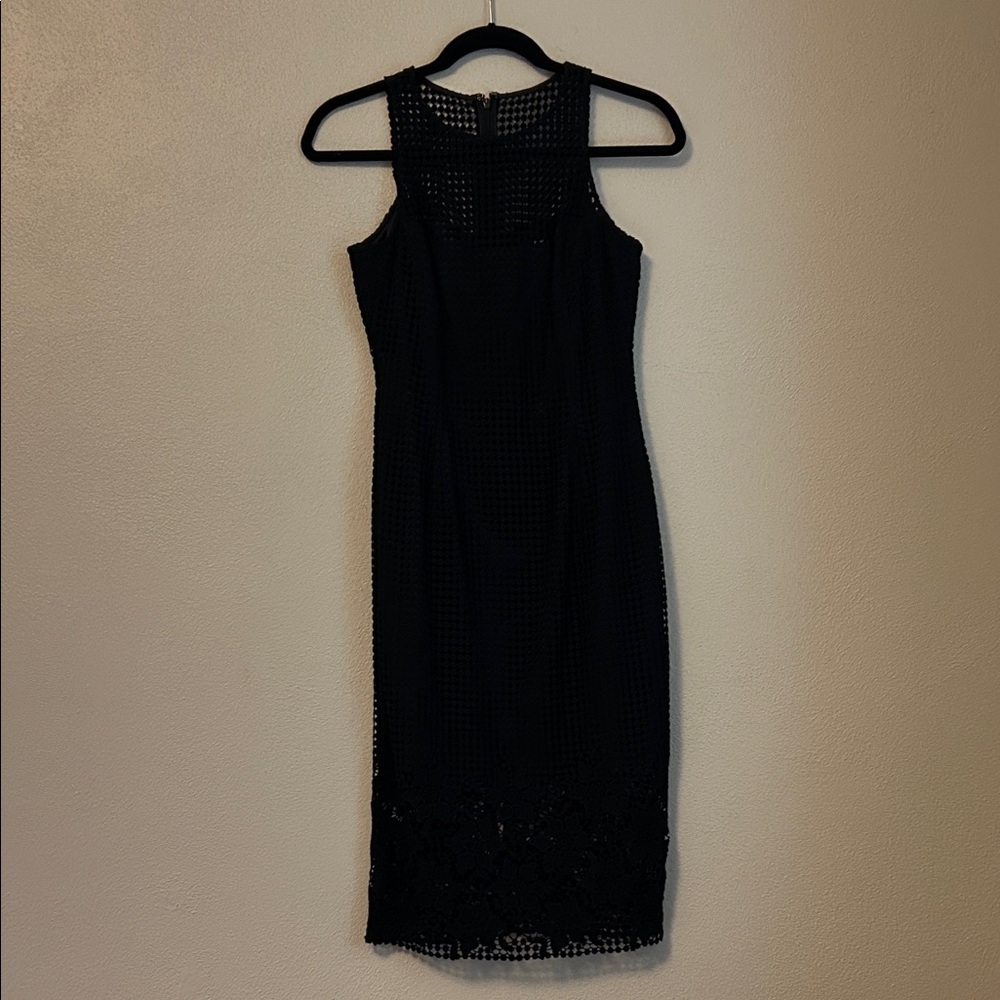 Black Sleeveless crochet Dress